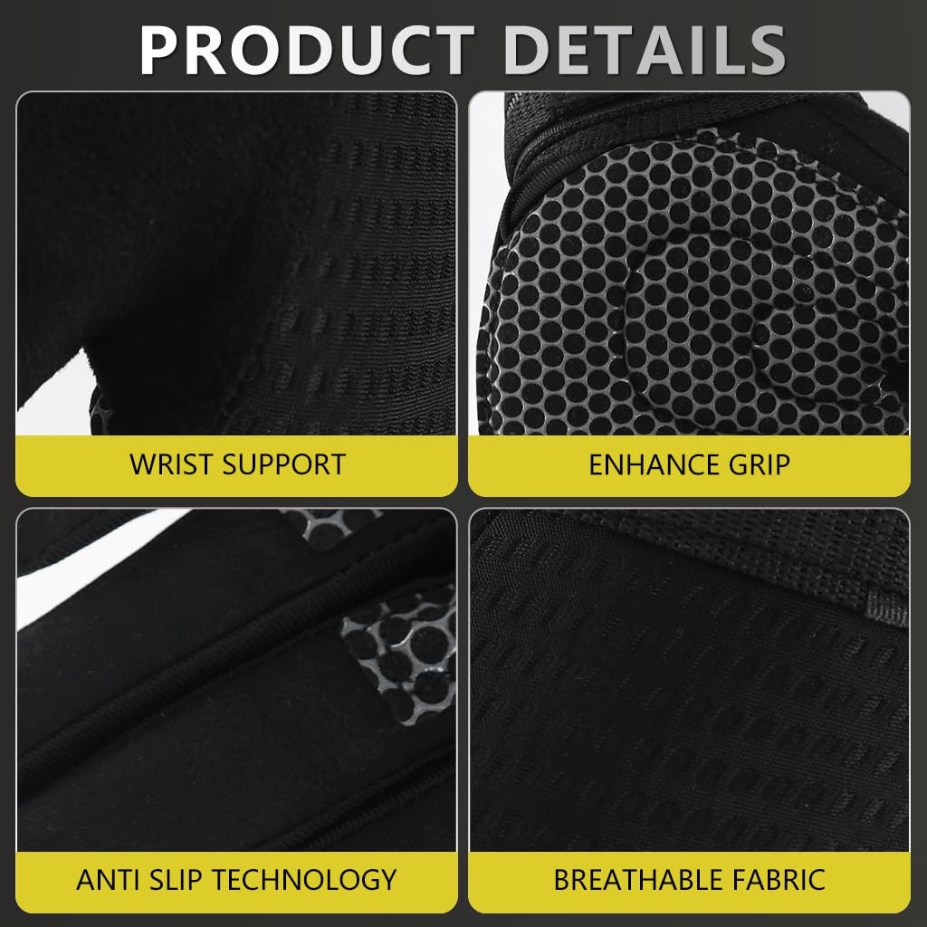 Proberos Full Finger Workout Gloves with Wrist Support, Gym Gloves for Men and Women, Gloves for Professional Weightlifting, Fitness Training and Workout, M Proberos Full Finger Workout Gloves with Wrist Support, Gym Gloves for Men and Women, Gloves for Professional Weightlifting, Fitness Training and Workout, M